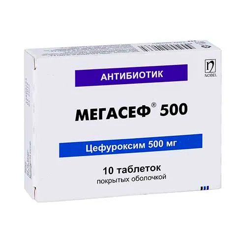 Мегасеф таб. п/о 500мг №10