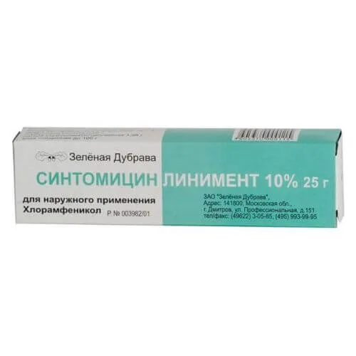 Синтомицин Линимент (Зелен. Дубрава) 10% 25г