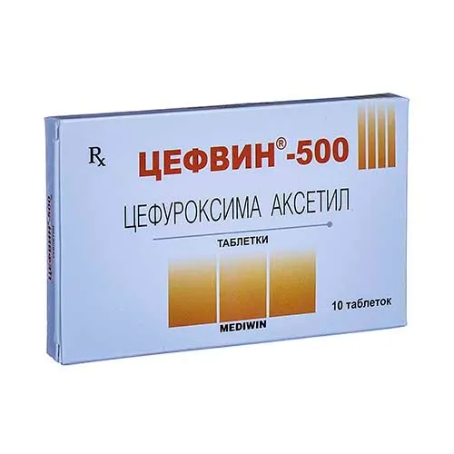 Цефвин таб. п/о 500мг №10