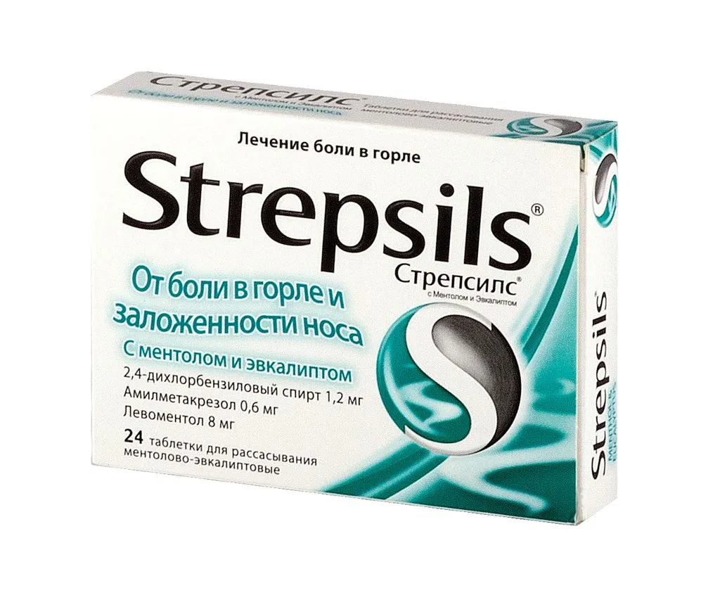 Стрепсилс с Ментолом / Эквалиптом № 24