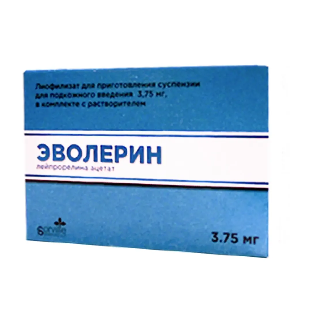 Эволерин лиоф. сусп. д/ин. 3,75мг №1 (раст-ль D-маннитола 2мл)