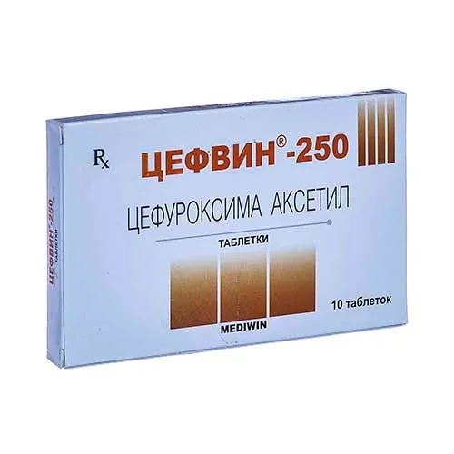 Цефвин таб. п/о 250мг №10
