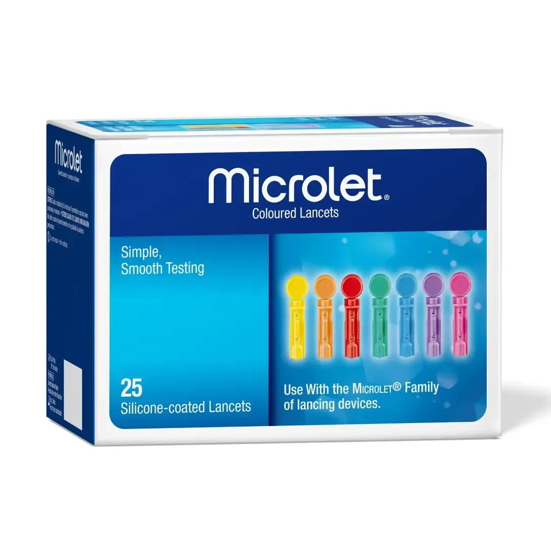 Ланцеты цветные с силиконовым пок. №25