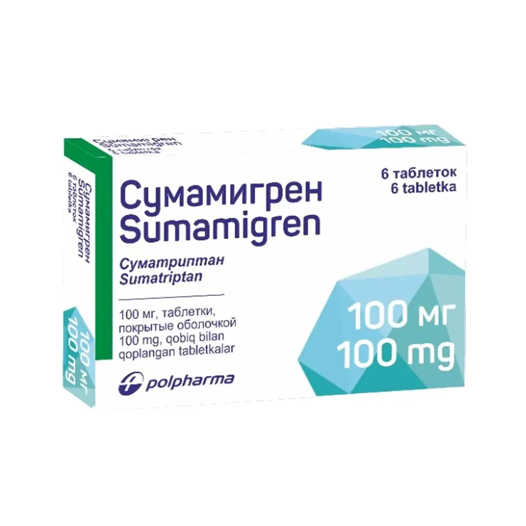 Сумамигрен таб. п/о 100мг №6